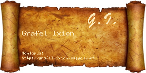 Grafel Ixion névjegykártya
